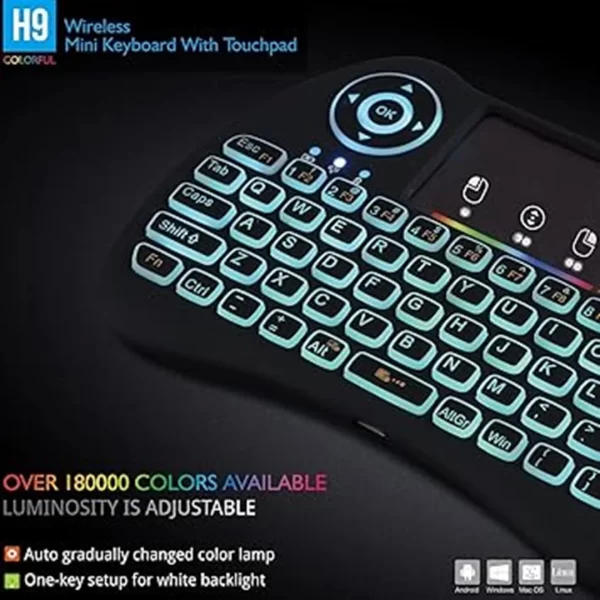 TECLADO SMART TV + TOUCH MOUSE H9 (3)